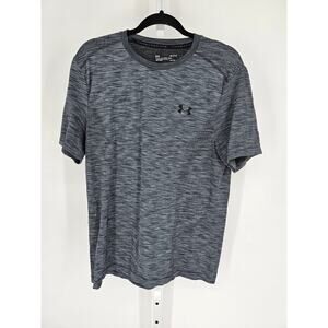 Under Armour Threadborne Mens L Fitted Short Sleeve Athletic T Shirt Gray
